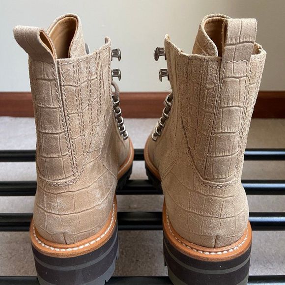 MARC FISHER Women Izzei Leather Hiking Boots - NEW NWOB - Picture 5 of 8